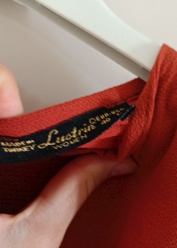 40 Beden kırmızı Renk turuncu Uzun Kollu Salaş Kadın Tunik