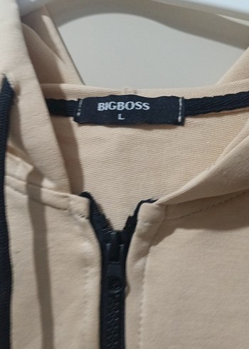 Bej Siyah Kapüşonlu Fermuarlı Sweatshirt - Görsel 3