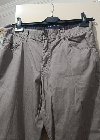 Gri Keten Bol Kesim Kemerli Erkek Pantolon - Görsel 4