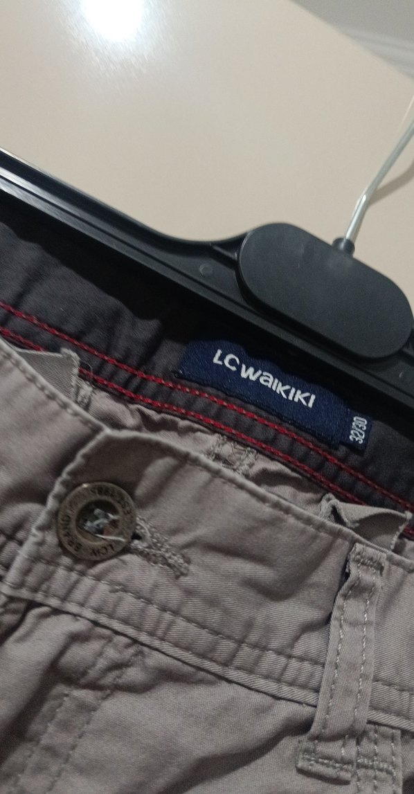 Gri Keten Bol Kesim Kemerli Erkek Pantolon - Görsel 5