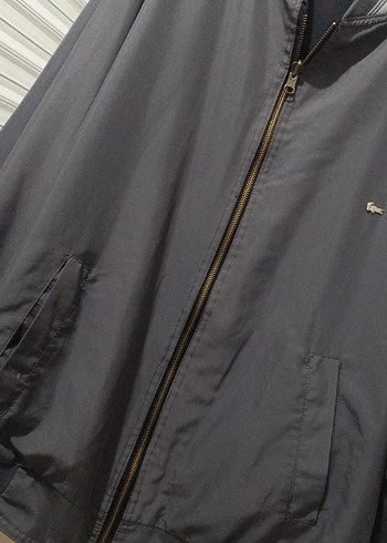 Gri lacivert Erkek Fermuarlı Rahat Mont çift taraflı - Görsel 6