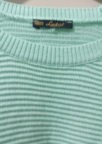 Turkuaz Triko Kadın ince kazak - Görsel 6