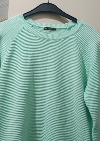 Turkuaz Triko Kadın ince kazak - Görsel 11