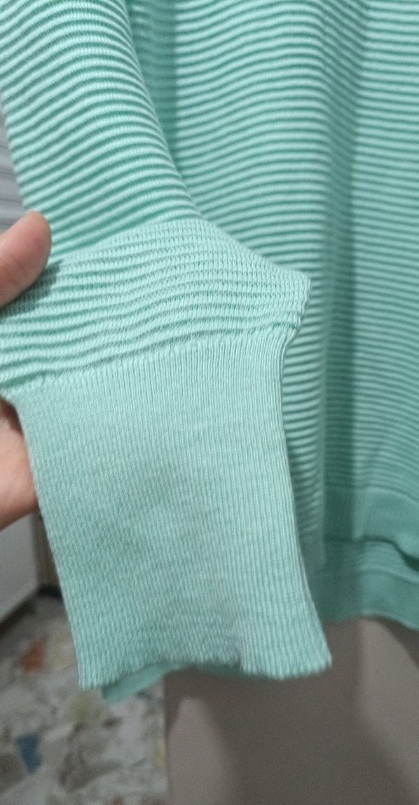 Turkuaz Triko Kadın ince kazak - Görsel 3