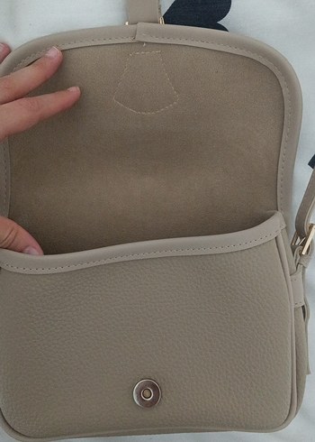 Bej Deri Tokalı Kadın Çanta - Görsel 5