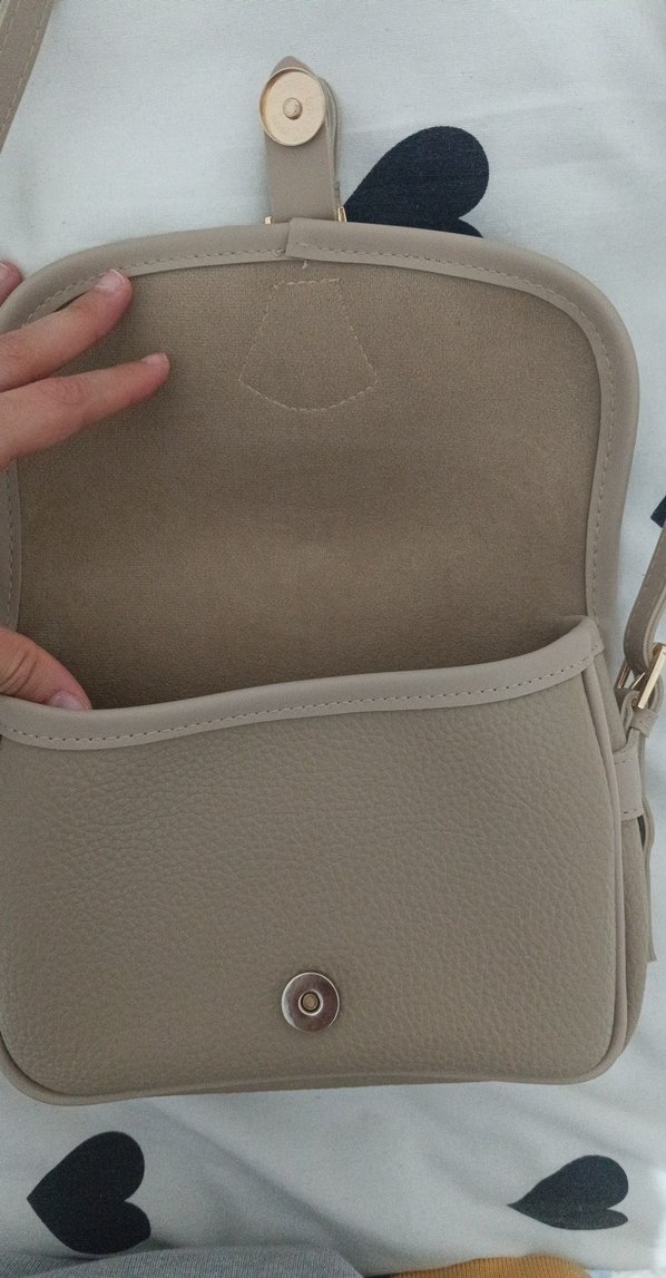 Bej Deri Tokalı Kadın Çanta - Görsel 5