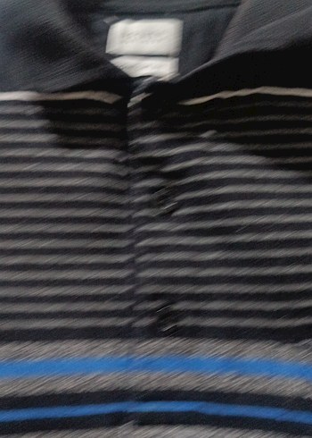 Erkek Siyah Çizgili Polo Tişört - Görsel 4