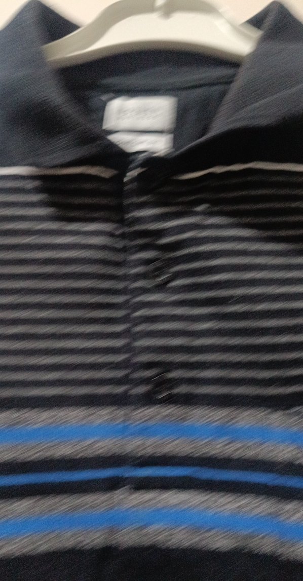 Erkek Siyah Çizgili Polo Tişört - Görsel 4