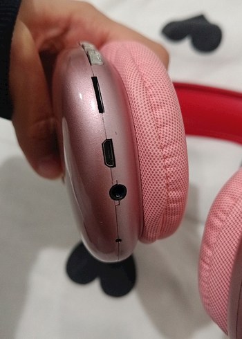 Pembe Renkli Kablosuz Kulaklık - Görsel 13