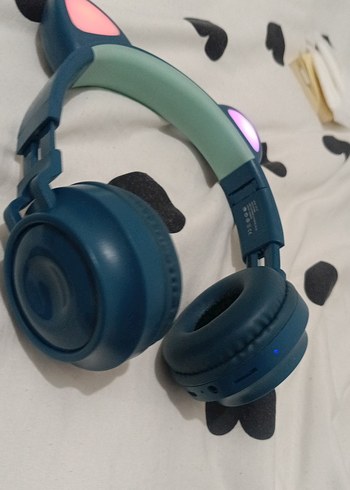 Renkli Kulaklık, Işıklı Kedi Kulaklı - Görsel 5