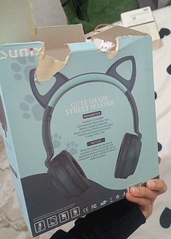 Renkli Kulaklık, Işıklı Kedi Kulaklı - Görsel 17