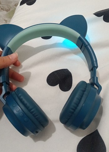 Renkli Kulaklık, Işıklı Kedi Kulaklı - Görsel 10