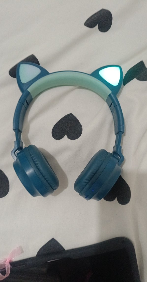 Renkli Kulaklık, Işıklı Kedi Kulaklı - Görsel 3