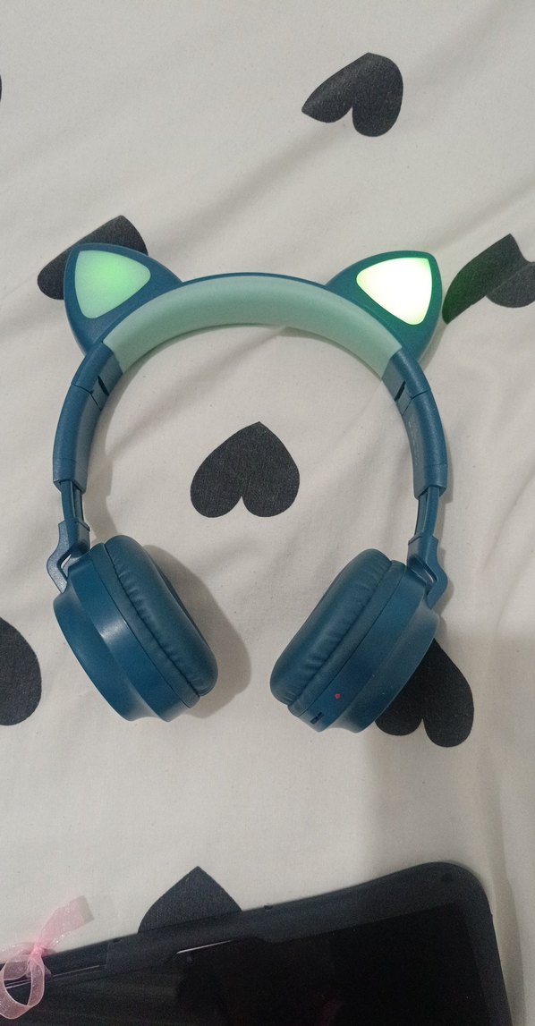 Renkli Kulaklık, Işıklı Kedi Kulaklı - Görsel 2