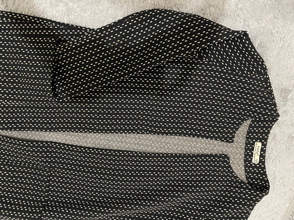 Kadın Siyah Midi Yılan Desenli Triko Ceket - Görsel 3