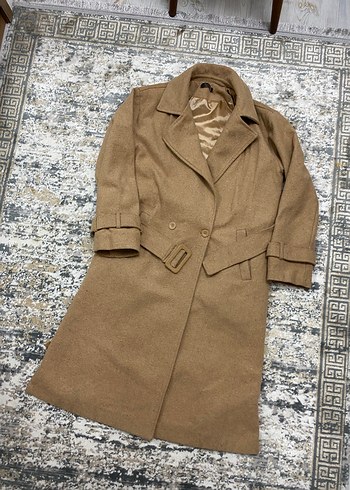 Bej Kadın Oversize Kaban - Görsel 7