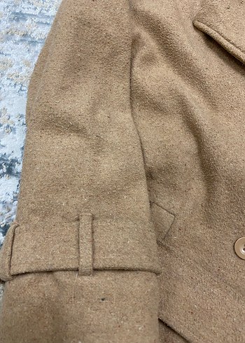 Bej Kadın Oversize Kaban - Görsel 6