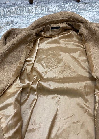 Bej Kadın Oversize Kaban - Görsel 4