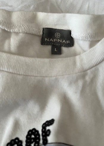 Baskılı Beyaz Hamile Uzun Kollu Tişört - Görsel 6