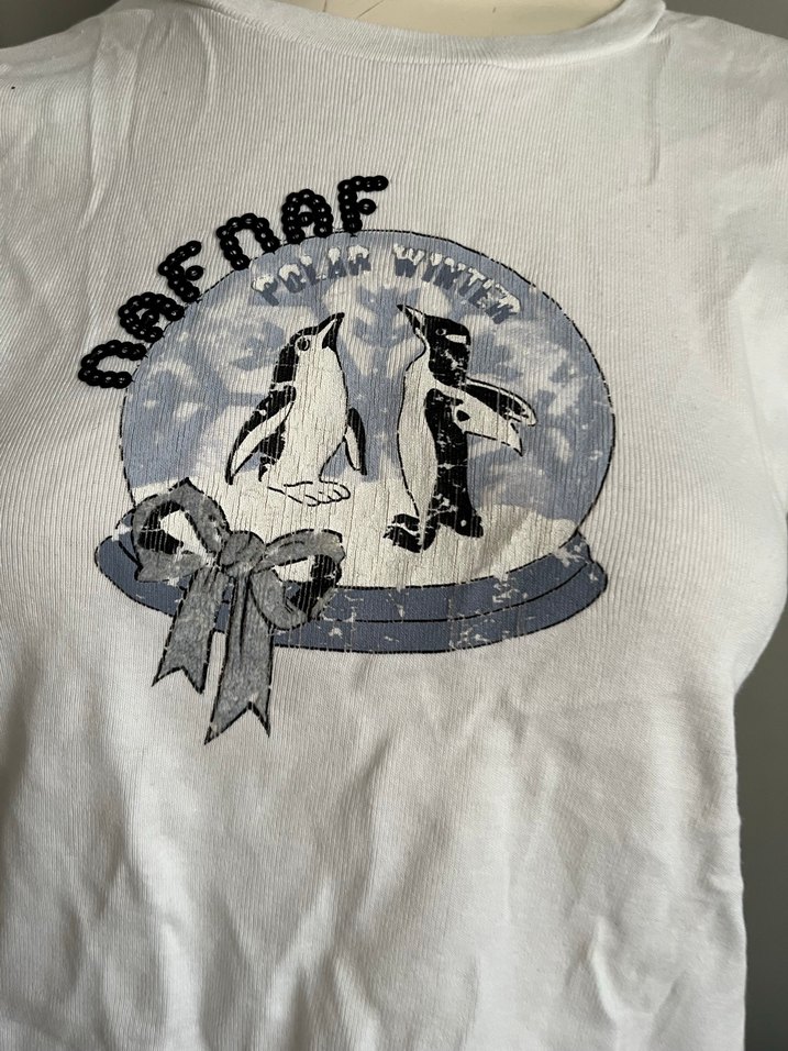 Baskılı Beyaz Hamile Uzun Kollu Tişört - Görsel 3