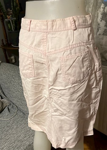 Pembe Midi Hamile Keten Etek - Görsel 4