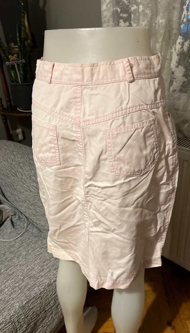 Pembe Midi Hamile Keten Etek - Görsel 3