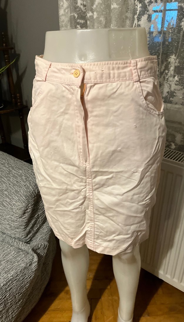 Pembe Midi Hamile Keten Etek - Görsel 2