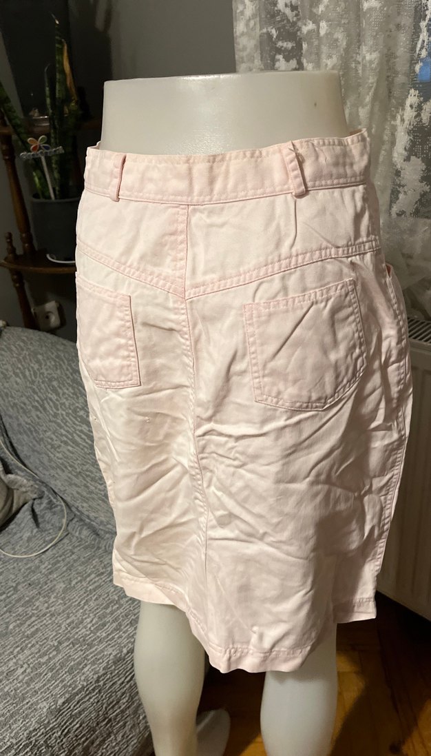 Pembe Midi Hamile Keten Etek - Görsel 4