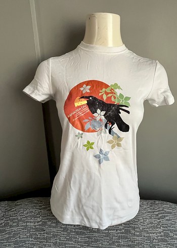 Baskılı Beyaz Tişört - Görsel 2