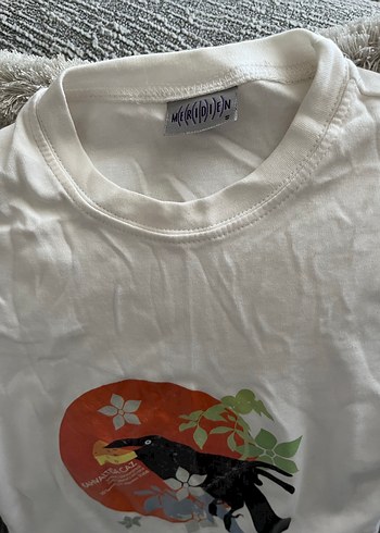 Baskılı Beyaz Tişört - Görsel 6