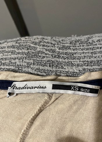 Bej Keten Tişörtü, Kısa Kollu, Salaş Kesim - Görsel 7