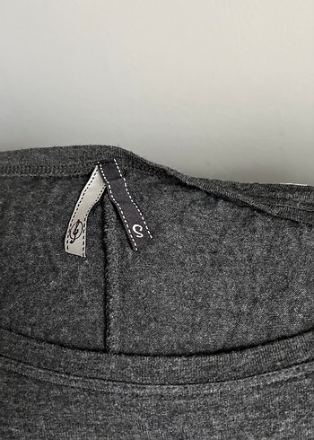 Gri Kısa Kollu Hamile Bluzu - Görsel 7