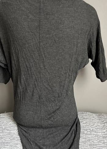 Gri Kısa Kollu Hamile Bluzu - Görsel 5