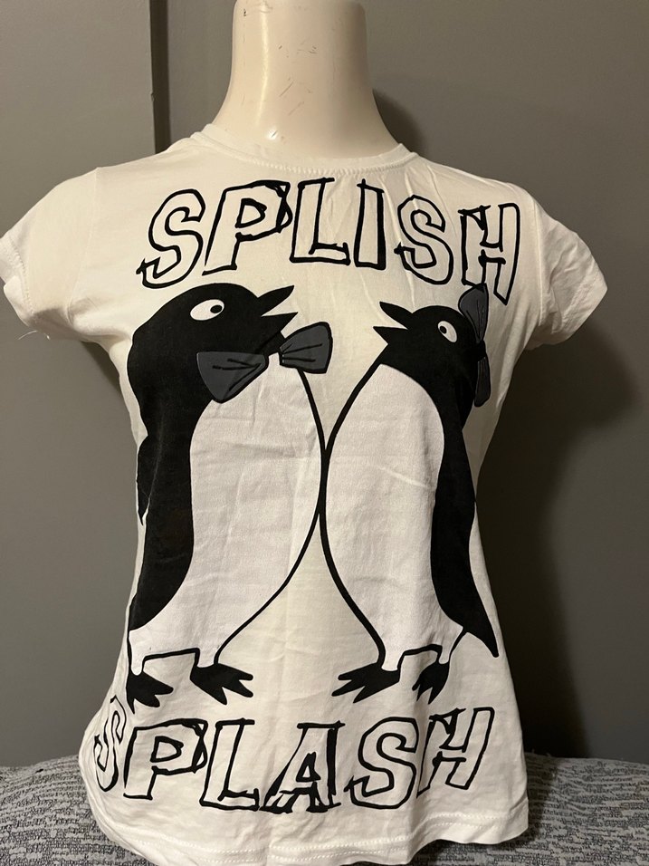 Beyaz Kız Çocuk Puff Kollu Baskılı Tişört - Görsel 2