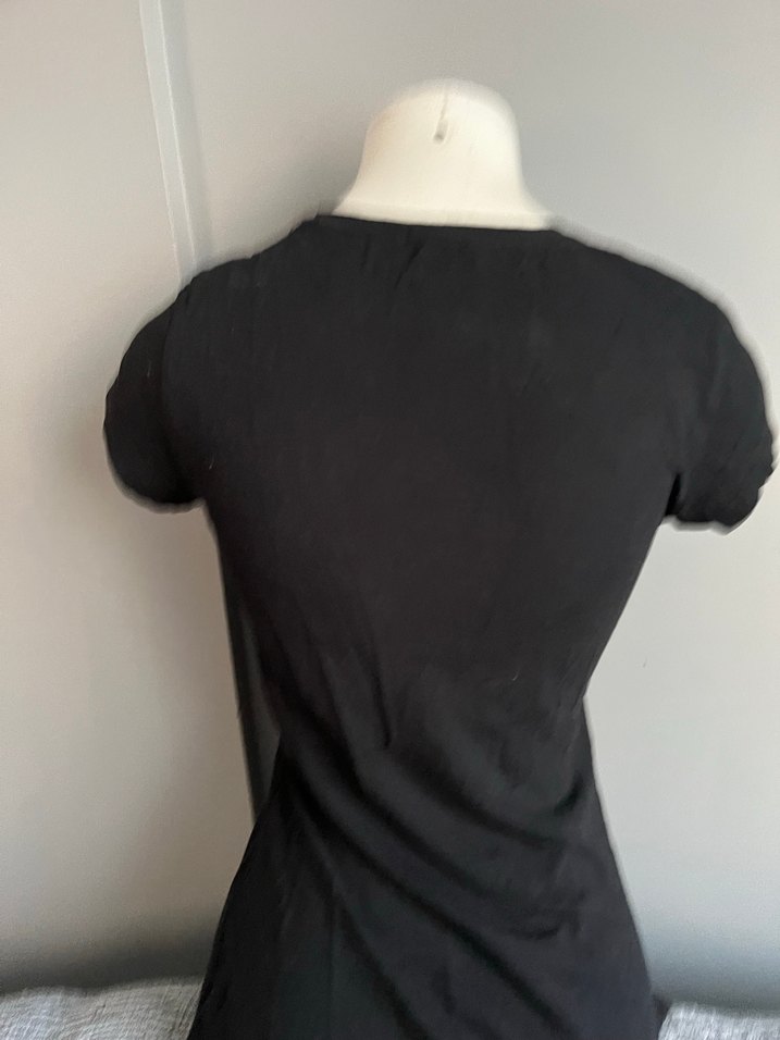 Siyah Baskılı Rock Punk Tişörtü - Görsel 4