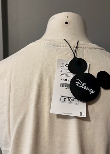 Beyaz Mickey Baskılı Uzun Kollu Kız Tişörtü - Görsel 6