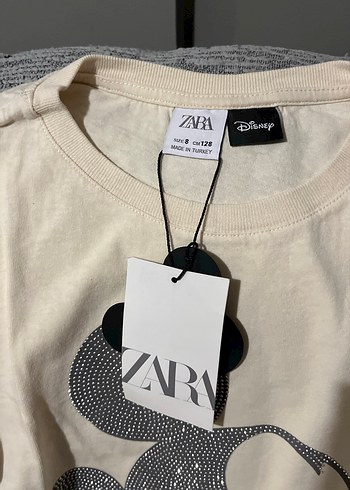 Beyaz Mickey Baskılı Uzun Kollu Kız Tişörtü - Görsel 7