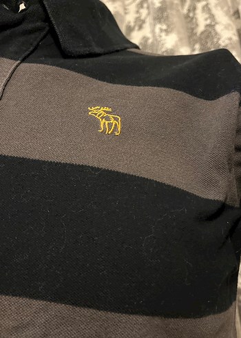 Erkek Gri Siyah Çizgili Polo Tişört - Görsel 3