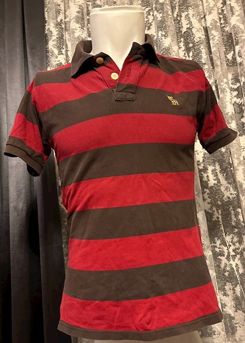 Bordo Çizgili Kısa Kollu Erkek Polo Tişört - Görsel 2