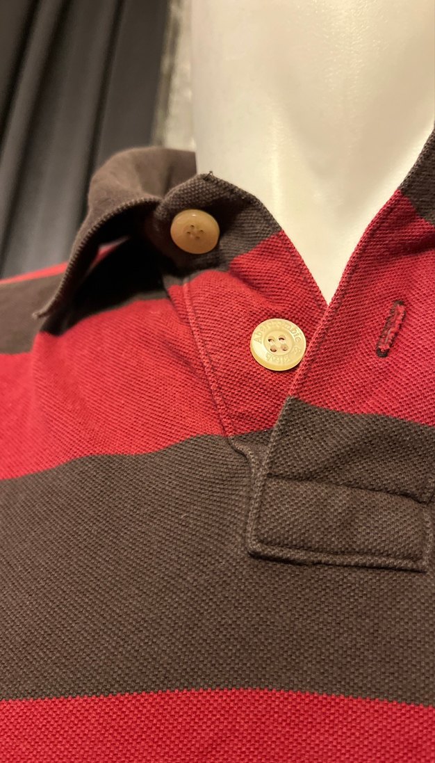 Bordo Çizgili Kısa Kollu Erkek Polo Tişört - Görsel 4