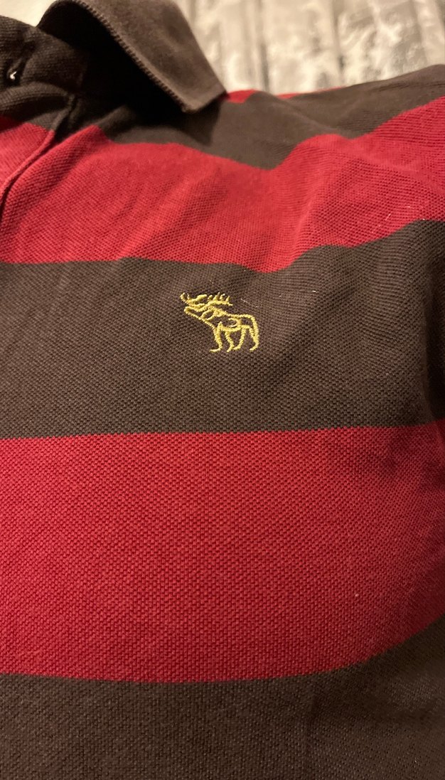 Bordo Çizgili Kısa Kollu Erkek Polo Tişört - Görsel 3