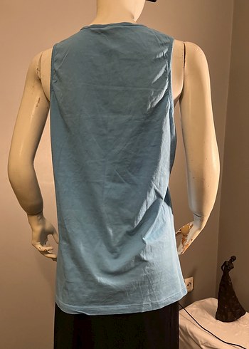 Mavi Baskılı Kolsuz Tişört - Görsel 6