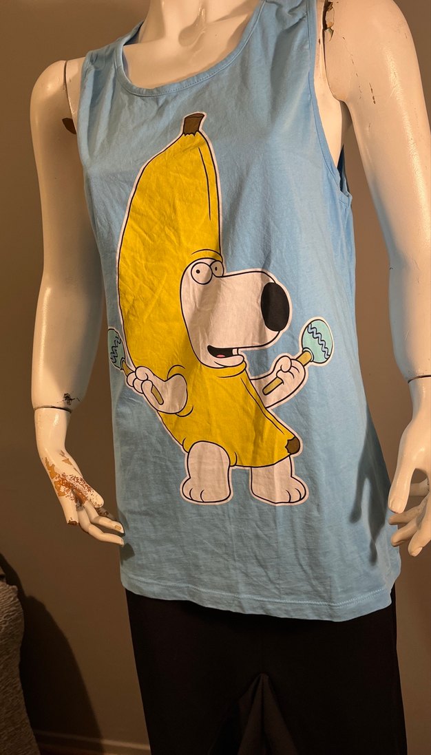 Mavi Baskılı Kolsuz Tişört - Görsel 2