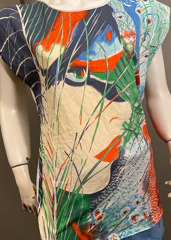 Desenli Transparan Mini Hamile Tunik - Görsel 4