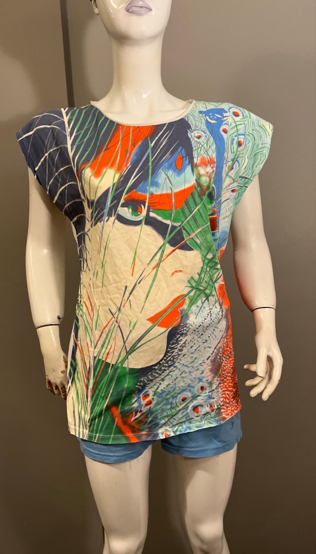 Desenli Transparan Mini Hamile Tunik - Görsel 3