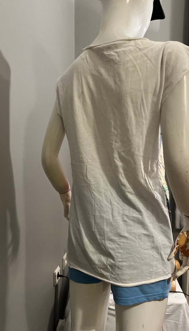 Desenli Transparan Mini Hamile Tunik - Görsel 5