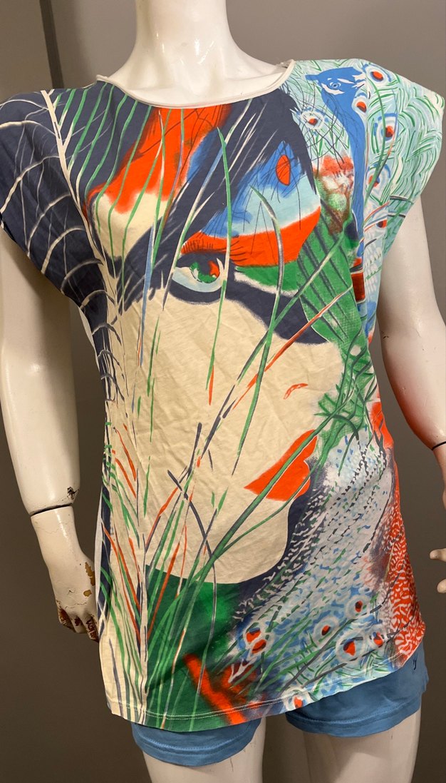 Desenli Transparan Mini Hamile Tunik - Görsel 4