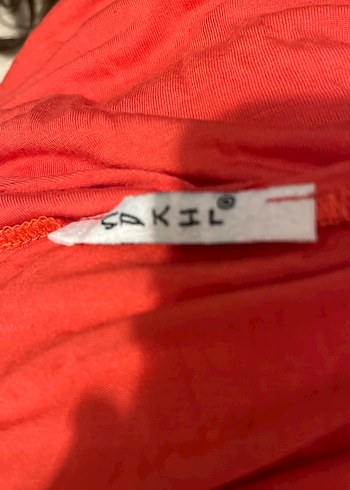 Kırmızı Kolsuz Drapeli Tunik - Görsel 8