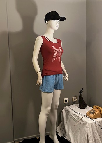 Bordo Bohem Baskılı Bluzu - Görsel 6