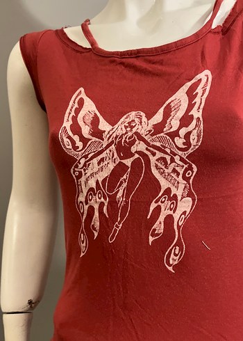 Bordo Bohem Baskılı Bluzu - Görsel 3